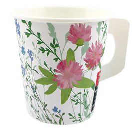 Pappersbägare Flora handtag 17,5cl 80/fp