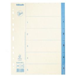 Pappersregister JOPA A4 1-5 vit/blå