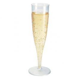 Plastglas champagne fastfot 13,5cl 10/FP