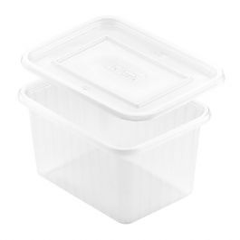 Plastform rektangulär 750ml m. lock 50/FP