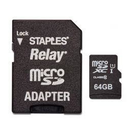 Minneskort STAPLES MicroSDHC/XC 64GB
