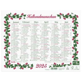 Väggkalender Lilla Hallonalmanackan 2025