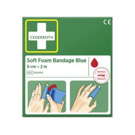 Plåster CEDERROTH Soft Foam blå 6cm x 2,0m