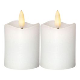Blockljus STAR T Flamme LED 7,5cm vit