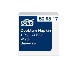 Servett TORK Cocktail vit 1-lag 500/FP