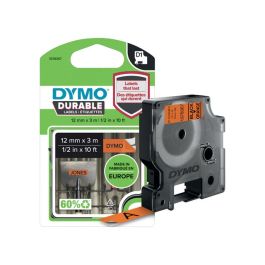 Tape DYMO Durable D1 12mm svart på orange