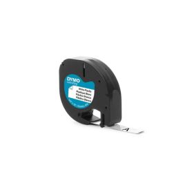 Tape DYMO LetraTAG plast 12mm svart på vit