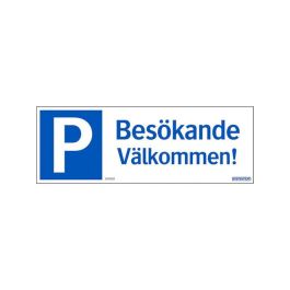 Skylt Parkering Besökare 297x105mm