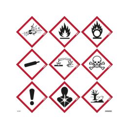Skylt Faropiktogram CLP 9st