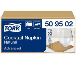 Servett TORK Cocktail natur 2-lag 200/fp