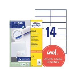 Etikett AVERY 105x41mm 1400/FP