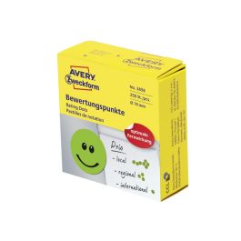 Etikett AVERY SMILEY 19mm grön 250/FP