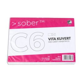 Kuvert SOBER C6 90g Fukthäftande 50/FP