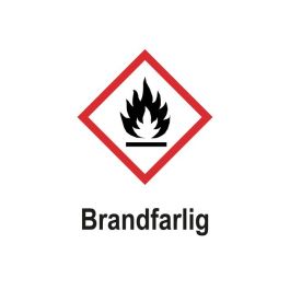 Skylt Brandfarlig A5 plast