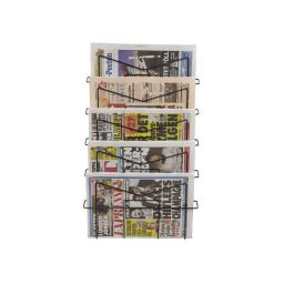 Tidningsställ 5-fack svart