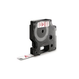Tape DYMO D1 12mm röd på vit