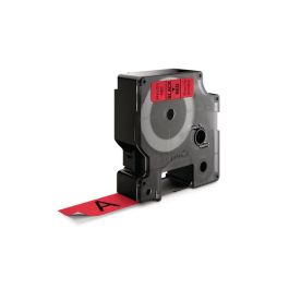 Tape DYMO D1 19mm svart på röd