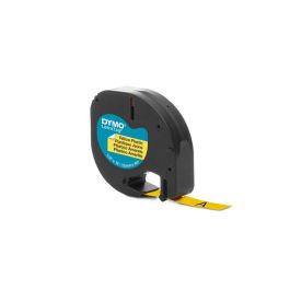 Tape DYMO LetraTAG plast 12mm svart på gul