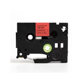 Tape 18mm TZe-441 Svart på Röd