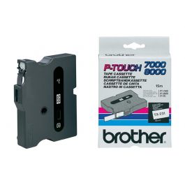 Tape BROTHER TX231 12mm svart på vit