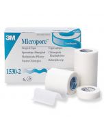 Micropore Vit u hållare 2,5cm x  9,1m 12/FP