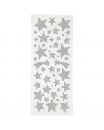 Glitterstickers silver stjärnor 110/fp