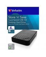 HDD Ext. VERBATIM 3,5" 3.0 4TB svart