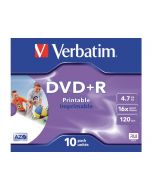 DVD+R VERBATIM 4.7GB Print Jewel 10/FP