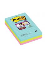 POST-IT Sup Stic Miami linj 101x152mm 3/FP