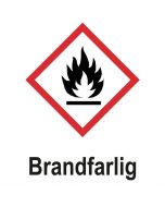 Skylt Brandfarlig A5 plast