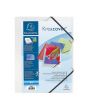 Gummibandsmapp EXACOMPTA 3-kl ficka transparent