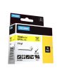 Tape Rhino vinyl 19mm x 5,5m svart på gul