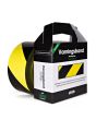 Varningsband gul/svart 75mm x 500m