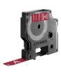 Tape DYMO Durable D1 12mm vit på röd