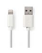Kabel NEDIS Lightning - USB A 2m vit