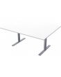 Bord El vänster 160x120cm vitlaminat/grå