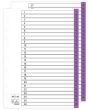 Register plastflik 1-52 lila 5/FP