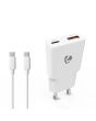 Laddare Vägg NEDIS 2.4 A USB-C 1m vit