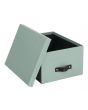 Förvaringsbox m. lock kartong mint