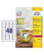 Etikett AVERY H/Duty 45,7x21,2mm 960/FP
