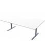 Bord El vänster 200x120cm vitlaminat/grå