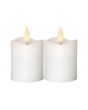 Blockljus STAR T Flamme LED 7,5cm vit