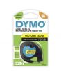Tape DYMO LetraTAG plast 12mm svart på gul