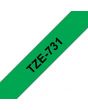 Tape BROTHER TZE731 12mm svart på grön