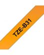Tape BROTHER TZEB31 12mm svart på orange