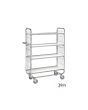 Hyllvagn 8000 4 hyllplan 1195x470x1590mm
