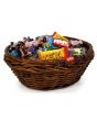 Godis Presentkorg brun inslaget 1,5kg