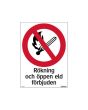 Skylt Rökning förbjuden 210x297mm