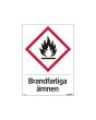 Skylt Brandfarliga ämnen 210x297mm