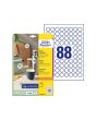 Etikett AVERY avtagbar rund 20mm 880/FP